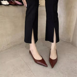 Women Naked Small Heels Fine Heel Sharp French Gentle Dress Low Heds And Light Mouth Four Seasons Single