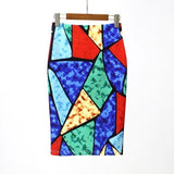 Waist Floral Print Skirts Vintage Elegant Office Lady Bodycon Skirt 2019 Women Summer Pencil Skirt Korean