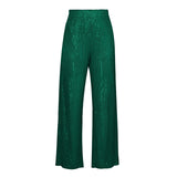 Sparkly Two-piece Set Party Outfits For Womens Sequin Top Blouse Shirt And Pants Suit Female Luxury Evening Tracksuit