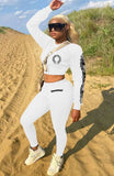 Casual Print Fitted Crop Top and Pants