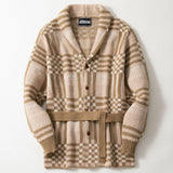 Men's Vintage Knit Dresses Classic Lattice Jackcase Sweater Sweater
