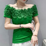 Sexy High Quality Cotton Ruffled Shirt Women Tops Short Sleeve Blouse 2023 Slim Blusas Chic Top New Blouse Clothes
