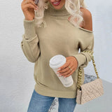 Autumn Winter Oversize Pullovers Sweaters Women Off Shoulder Turtleneck Sweater Long Sleeve Women's Cashmere Loose