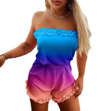 Independent Station Spring And Summer New Printed Fashion Wiped Chest One-Piece Trousers-Outfit