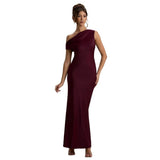 French Elegant Sleeveless Shoulder High-End Feel Long Dress Party Dress Dress Dress