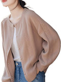 Good Design Knitted Coat Women's New Autumn 2025 Loose Low-Round Collar With Short Cardigan