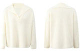 V-Neck Turndown Collar Regular Pullover