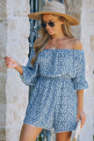 Floral Off-Shoulder Flounce Sleeve