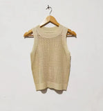 Summer T Shirt Women T-Shirt Woman Clothes Female Tops Sleeveless Tank Women's Tube Top Knit Canale Sexy Y2k Cropped Hollow