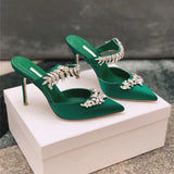party 2022 European and American new style ladies sandals, high heels with diamond