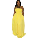 Jumpsuit Women Solid One Piece Outfit Clothing Sexy Off Shoulder Sleeveless Summer Casual Bodysuit Wholesale