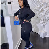 Streetwear Autumn 2 Two Piece Set Women Outfits Long Sleeve Hooded Leggings Women Matching Set Ladies Tracksuit