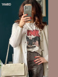 Women Casual T-Shirt Tops Retro Eagle Graphic O-Neck Short Sleeve Summer Tshirt Femme High Street Fashion Tops Tee-Outfit