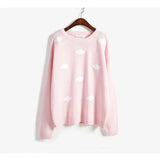 Korean Sweet Long Sleeve Punk Thicken Pullover Harajuku Clothing 2020 Women's Cute Loose Clouds Sweater for Women