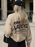 Printed Women Sweatshirt Long Sleeve Autumn Winter Cotton Pullover Hoodie Fashion High Street Chic Casual Sweatshirt Top-Outfit