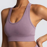 2 Piece Sport Gym Clothes Fitness Set Squat Proof Pant Seamless Leggings Sport Bra Sportwear Crop Top Active Workout