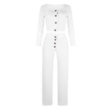 party gift Cardigan Slim Two Piece Set Women Knitted Tracksuit Sexy Crop Top Pants Solid Color Sweatpants Fitness Sweatsuit 2022 New