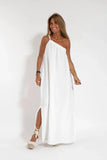 Fashion Oblique Shoulder Asymmetrical Open