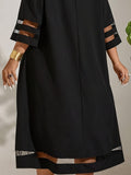 Women's Clothing 2025 Spring New Splicing Round Collar Elegant