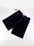 Year's Popular Street Y2K Jeans, Sports Trousers, Hip-Hop Cartoon Embroidery, Retro Blue Loose.-Outfit