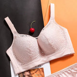 Plus Size Bras for Women Full Coverage Push Up Bra Sexy Lace Bralette C D E Cup Ladies Brassiere
