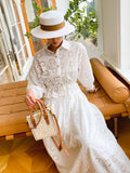 Spring Dress Women's Design Sense French Small Fragrant Heavy Industry Embroidery Quality Women's White Temperament Commuting
