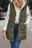 New Solid-Color Hooded Cotton Vest Wears Both Sides Of The Warm Cardigan Wind