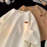 Fashion Short-Sleeved Men's Summer Design Small T-Shirt Top High-End Trendy Five-Sleeve