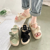 Women Wearing Sandals In The Summer Wear The New Year's New Casual Dress Thick-Bottomed Fairy Wind Students Flat Bottom Women's
