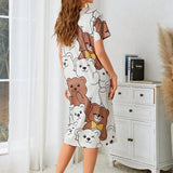 Pajamas Cartoon Printed Dress Dress Home Clothes