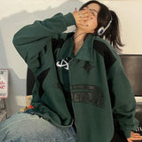 Patchwork 90s Oversized Jacket-Outfit