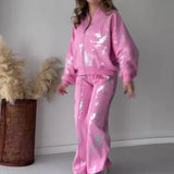 Summer New Fashion Sleek Print Zipper Leisure Jacket Two