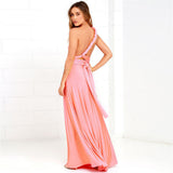 Style Multi-Wear Multi-Rope Cross-Back Sexy Bandage Dress Long Dress-Outfit