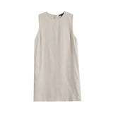 Spring Style Casual Minimalist Elegant Sleeveless Dress-Outfit