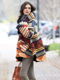 Winter Wish Amazon Ebay Autumn And Winter New Lady Loose Retro Print Wool Coat 5 Color 8