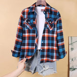 Blouses Shirts Tunic Womens Tops And Blouses 2020 Womenswear Long Sleeve Clothing Button Up Down Plaid Good Quality