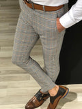 New Men's Casual Dating Men's Lattice Solid Nine-Point