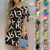 Women's Clothing 2025 Spring And Summer New Mid-Summer One-Word Commuting Dress