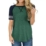 Sleeve Top Women Short Sleeve T-shirt 2020 New Solid Tops Tee Casual Female T Shirt O-neck Streetwear Lady Top