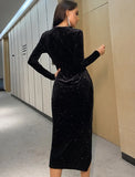 Formal Velvet Wrap Irregular Evening