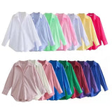 Street Fashion New Women's Clothing City Autumn Multi-Color V-Neck Casual