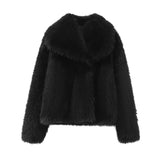New Artificial Fur Effect Short Style Fashion Coat 4360240-Outfit