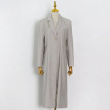 Back Cut Out Coats Women Clothing Loose Lapel Long Sleeve Button-Down Autumn Coat Female 2021 Fashion Style