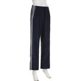 Vintage Striped Piping Sweatpants-Outfit