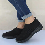 Shoes Women Sneaker Fashion Sock Knitted Vulcanized Shoes Female Casual Slip On Loafers Ladies Flat Tenis Feminino
