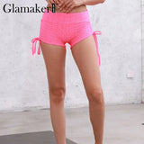 Neon green high waist fitness legging Women push up work out black sports jeggings Female pants capris short