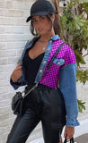 Purple Mermaid Cropped Denim Jean