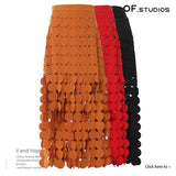 New Petal Three-Dimensional Burning Double Flowing Half-Dress Skirt Short Skirt Female