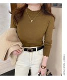 Half Turtleneck Knitted Pullover Sweaters Fashion Tops 2022 Women Korean Casual Basic Solid Jumper Pull Femme