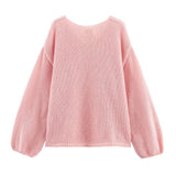 Homemade New Women's Classic Oceanic Back Buttered Knitted